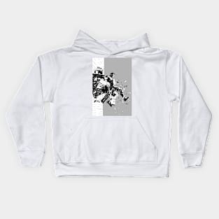 Super smash black and white Kids Hoodie